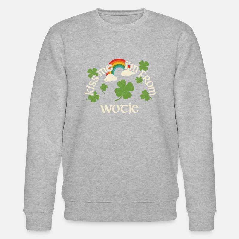 Embrasse-moi - Saint-Patrick Wotje - Sweat bio CHANGER Stanley/Stella Unisexe - gris chiné