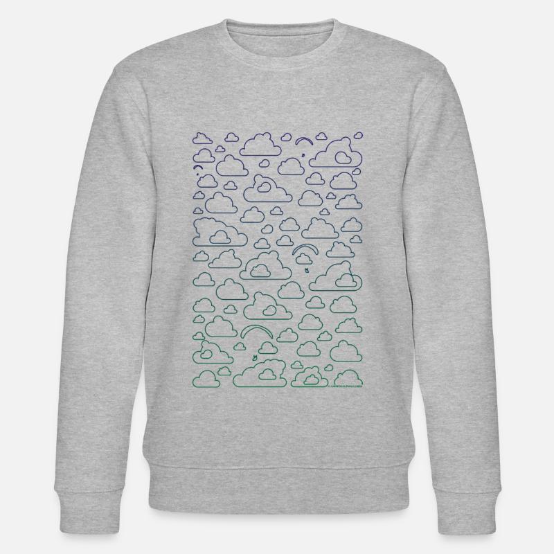 Cloud Surfer Paragliding dark - Stanley/Stella Unisex Bio-Sweatshirt CHANGER  - Grau meliert