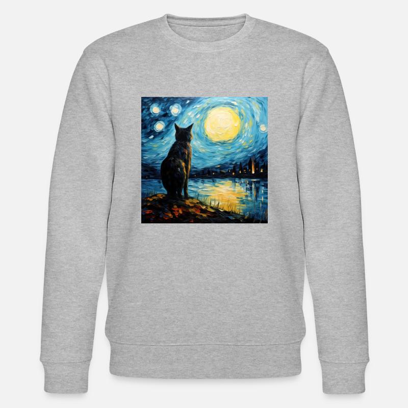 Chat, Motif De Chat - Sweat bio CHANGER Stanley/Stella Unisexe - gris chiné