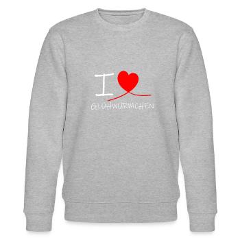 I love Glühwürmchen Ich liebe Glühwürmchen - Stanley/Stella Unisex Bio-Sweatshirt CHANGER  - Grau meliert - Vorne - Nik (191cm) & Marisol (170cm)