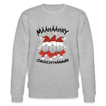 Merry Christmas Schafe - Stanley/Stella Unisex Bio-Sweatshirt CHANGER  - Grau meliert - Vorne - Nik (191cm) & Marisol (170cm)