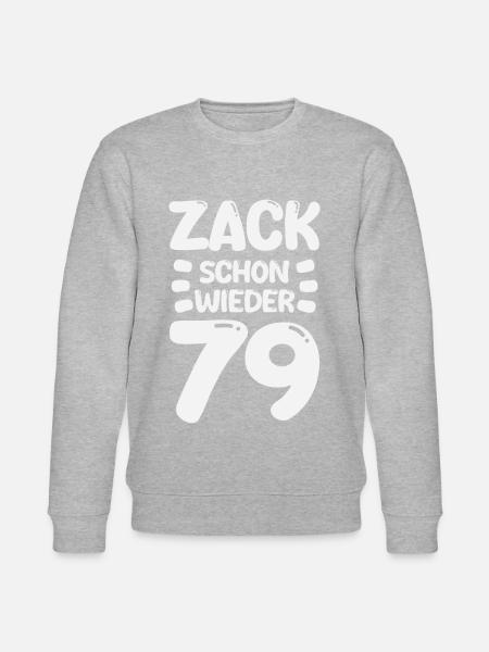 Zack 79 again! Birthday - Stanley/Stella CHANGER Unisex Organic Sweatshirt - heather grey