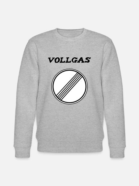 Vollgas Verkehrschild T-Shirt - Stanley/Stella Unisex Bio-Sweatshirt CHANGER - Grau meliert