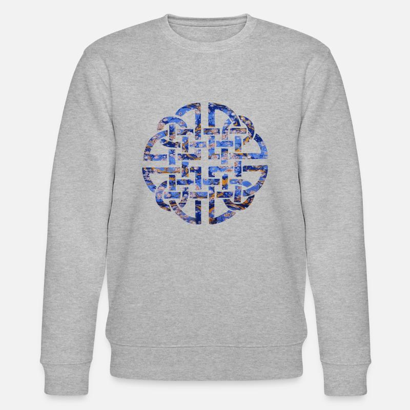 Celtic knot 8 e 112 - Stanley/Stella CHANGER Unisex Organic Sweatshirt - heather grey