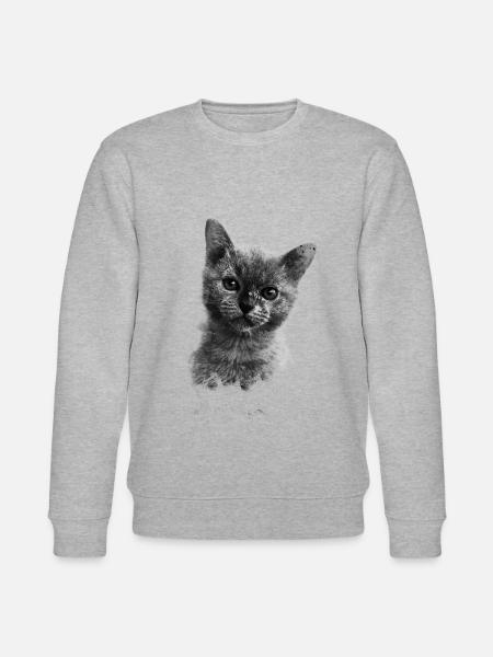 Cat motif - Stanley/Stella CHANGER Unisex Organic Sweatshirt - heather grey