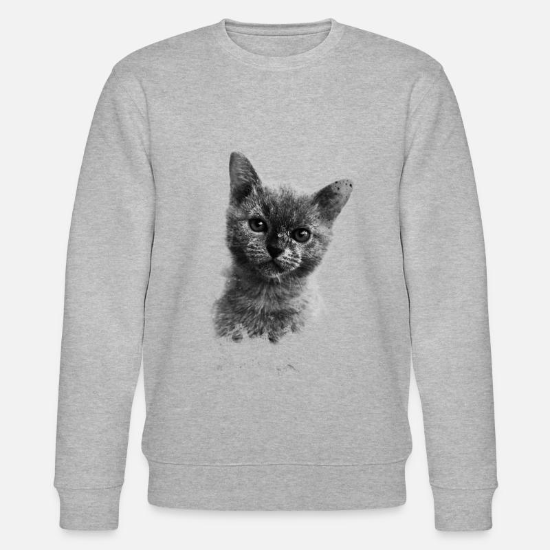 motif de chat - Sweat bio CHANGER Stanley/Stella Unisexe - gris chiné