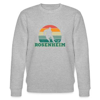 Rosenheim, meine Stadt! - Stanley/Stella Unisex Bio-Sweatshirt CHANGER  - Grau meliert - Vorne - Nik (191cm) & Marisol (170cm)