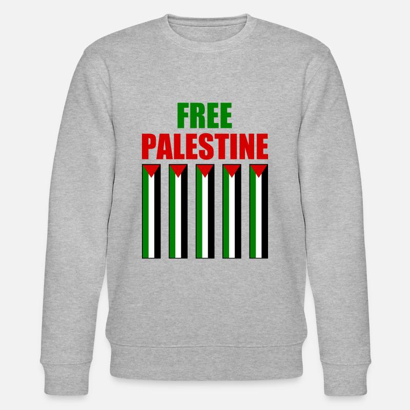 Free palestine - Stanley/Stella Unisex Bio-Sweatshirt CHANGER  - Grau meliert