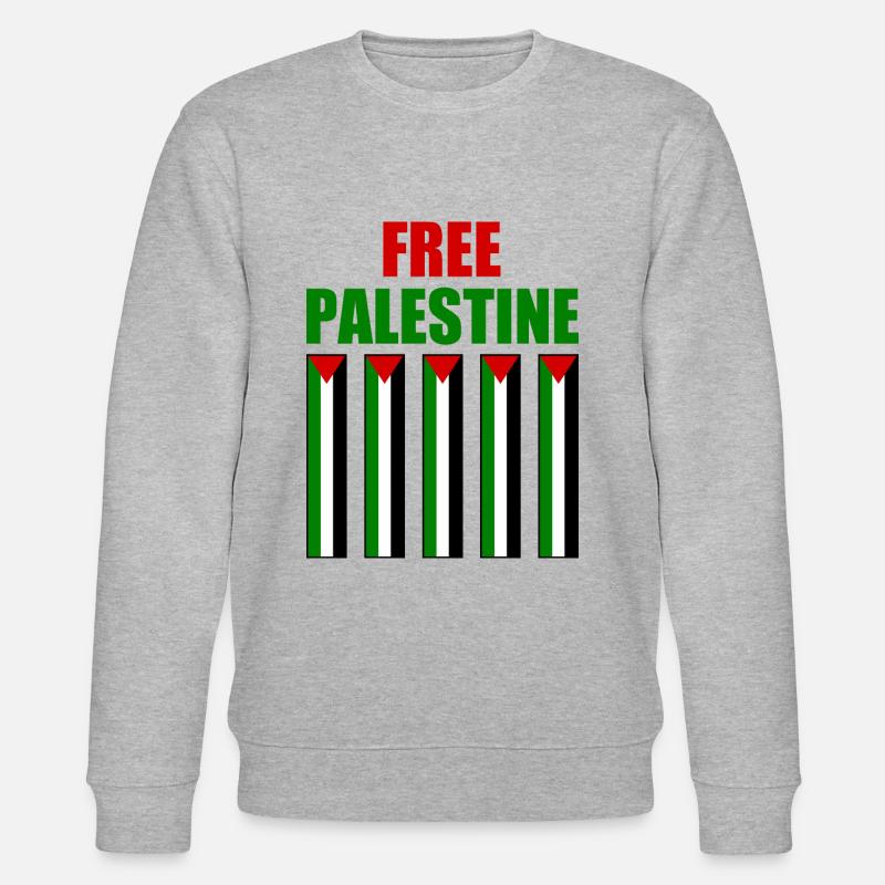Free palestine - Stanley/Stella Unisex Bio-Sweatshirt CHANGER  - Grau meliert