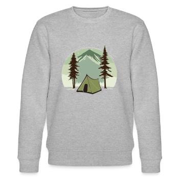 Camping - Stanley/Stella Unisex Bio-Sweatshirt CHANGER  - Grau meliert - Vorne - Nik (191cm) & Marisol (170cm)