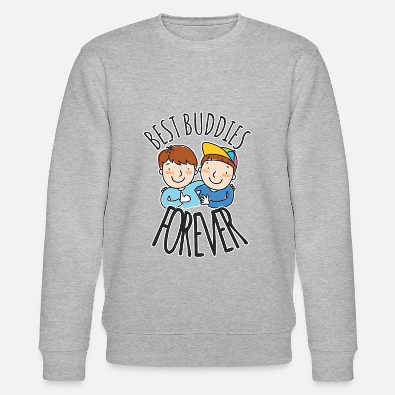 Best Buddies Forever - Stanley/Stella Unisex Bio-Sweatshirt CHANGER  - Grau meliert