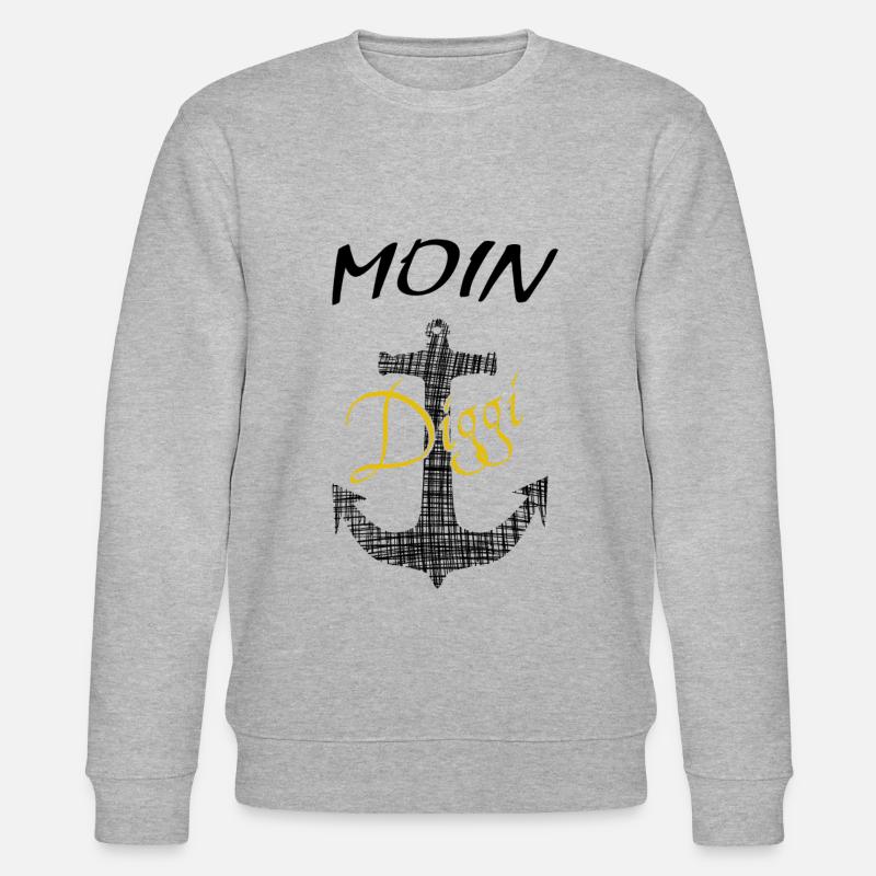 Moin Diggi - Stanley/Stella Unisex Bio-Sweatshirt CHANGER  - Grau meliert