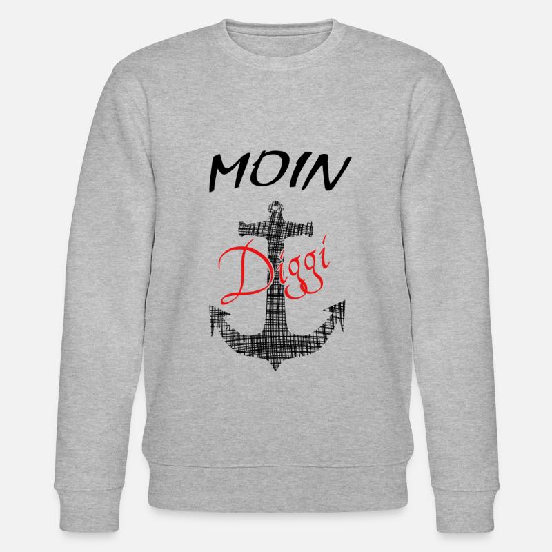 Anker Moin Diggi - Stanley/Stella Unisex Bio-Sweatshirt CHANGER  - Grau meliert