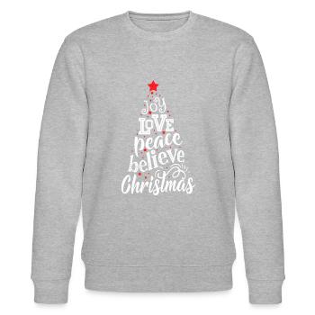 Weihnachten - Stanley/Stella Unisex Bio-Sweatshirt CHANGER  - Grau meliert - Vorne - Nik (191cm) & Marisol (170cm)
