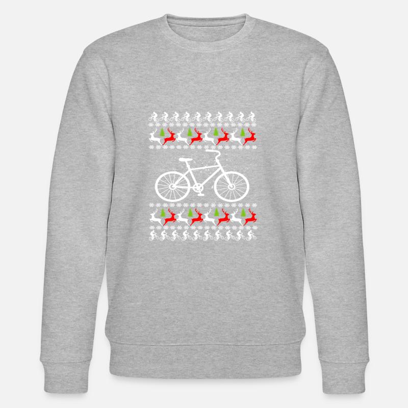 Vilain vélo de Noël - Sweat bio CHANGER Stanley/Stella Unisexe - gris chiné