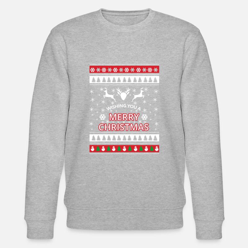 Ugly Christmas Joyeux Noël - Sweat bio CHANGER Stanley/Stella Unisexe - gris chiné
