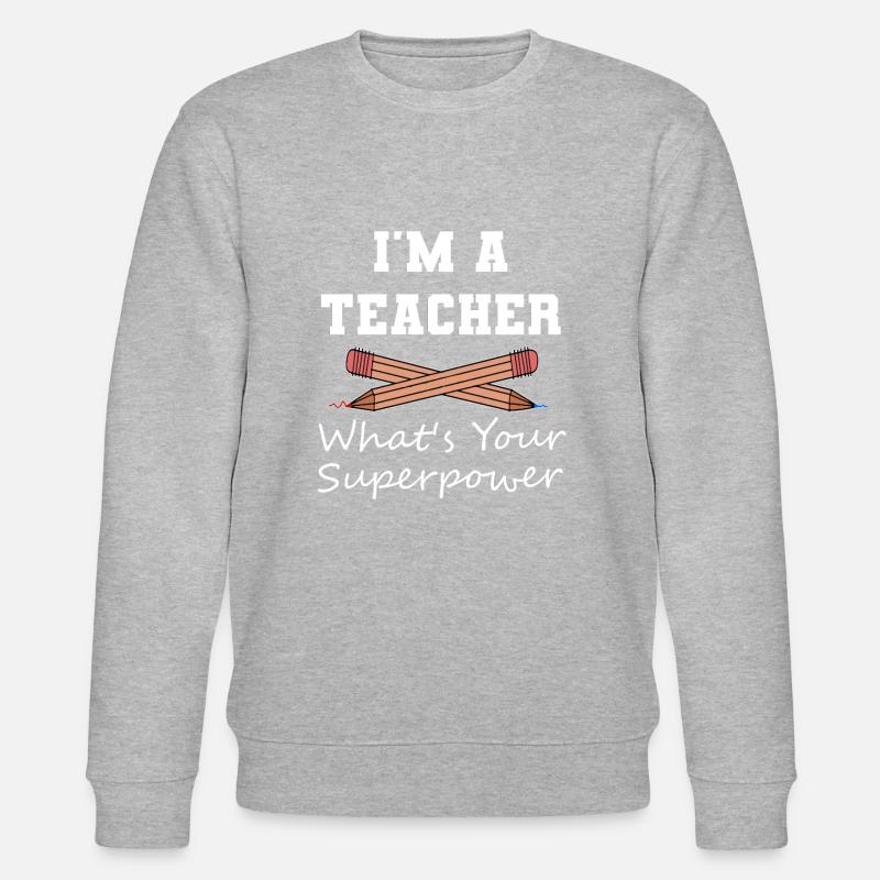 Ich bin ein Lehrer Spruch - Stanley/Stella Unisex Bio-Sweatshirt CHANGER  - Grau meliert