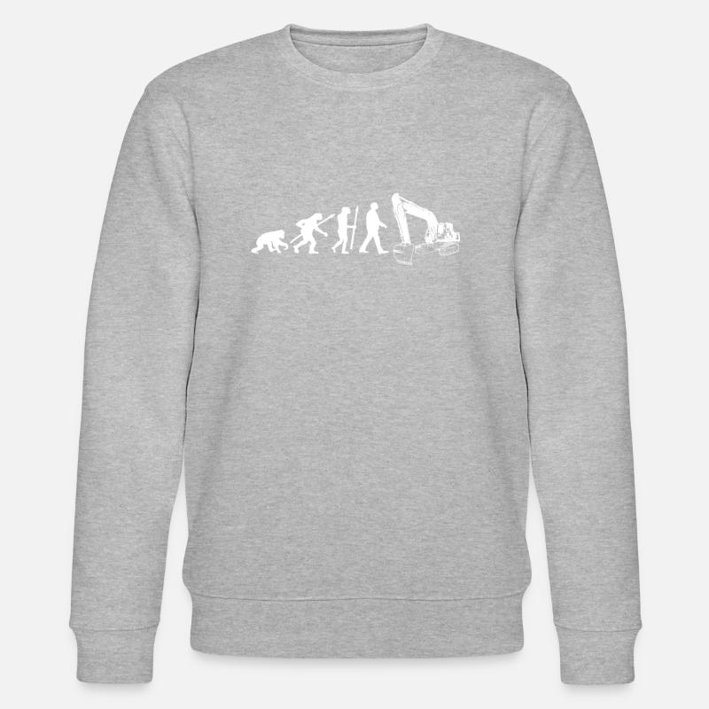 Evolution Bagger Baggerfahrer - Stanley/Stella Unisex Bio-Sweatshirt CHANGER  - Grau meliert