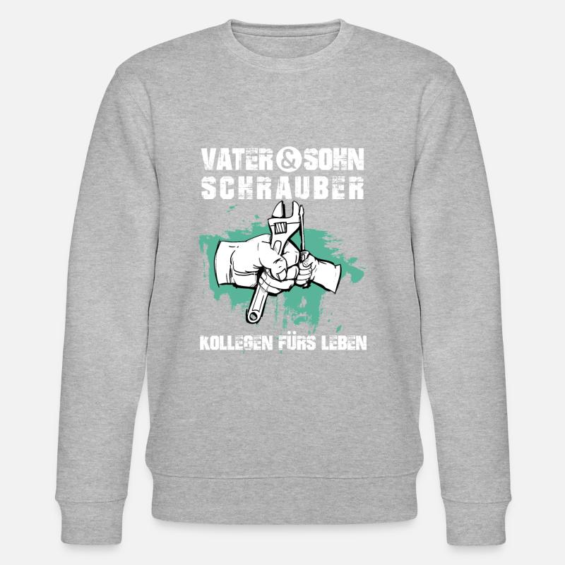 Father & son screwdriver - Stanley/Stella CHANGER Unisex Organic Sweatshirt - heather grey