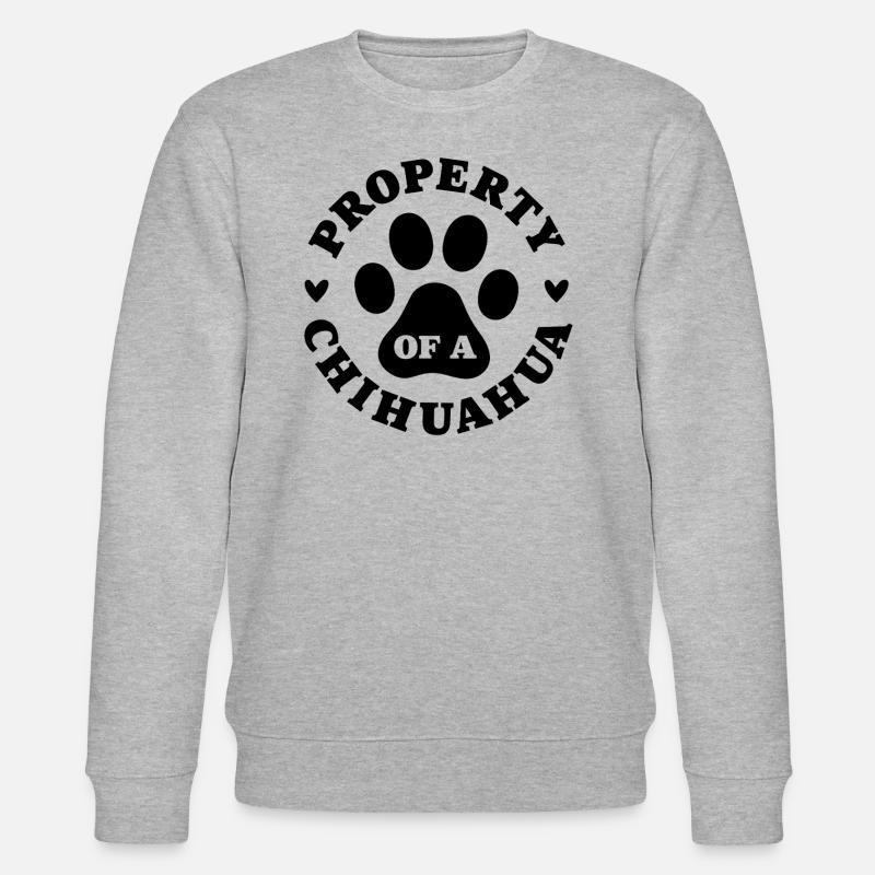 Eigentum eines Chihuahua - Stanley/Stella Unisex Bio-Sweatshirt CHANGER  - Grau meliert