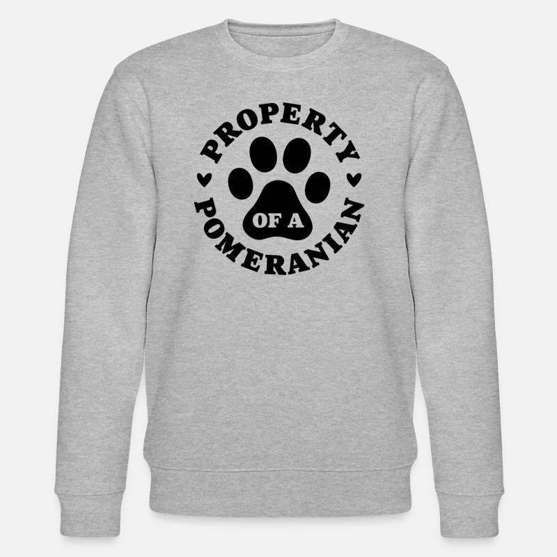 Eigentum eines Zwergspitzs - Stanley/Stella Unisex Bio-Sweatshirt CHANGER  - Grau meliert
