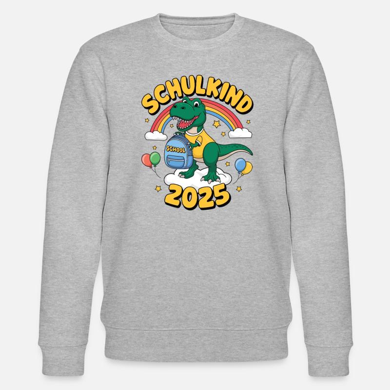 Schulkind 2025 Einschulung Schulanfang - Stanley/Stella Unisex Bio-Sweatshirt CHANGER  - Grau meliert