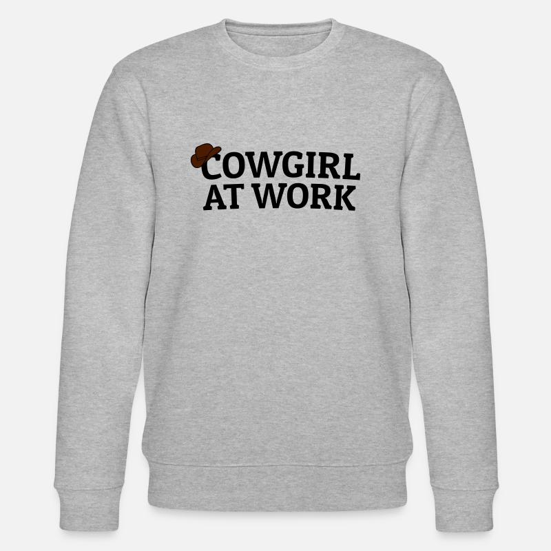 Cowgirls at work - Stanley/Stella Unisex Bio-Sweatshirt CHANGER  - Grau meliert