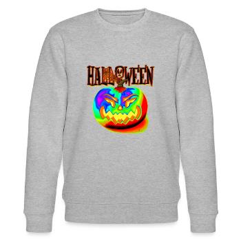 HELLOWEEN REGENBOGEN - Stanley/Stella Unisex Bio-Sweatshirt CHANGER  - Grau meliert - Vorne - Nik (191cm) & Marisol (170cm)