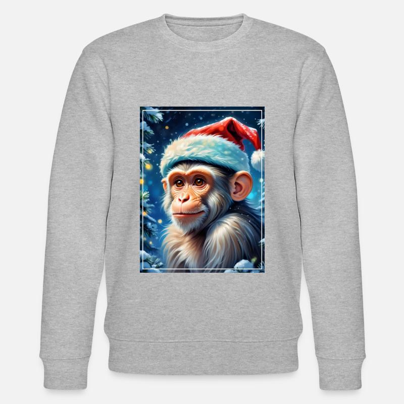 Singe Paysage D’hiver 1.16 - Sweat bio CHANGER Stanley/Stella Unisexe - gris chiné