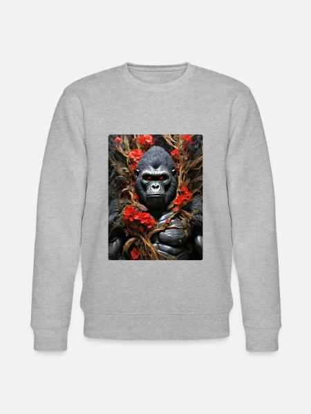 Spooky Plants Gorilla 1.9 - Stanley/Stella CHANGER Unisex Organic Sweatshirt - heather grey