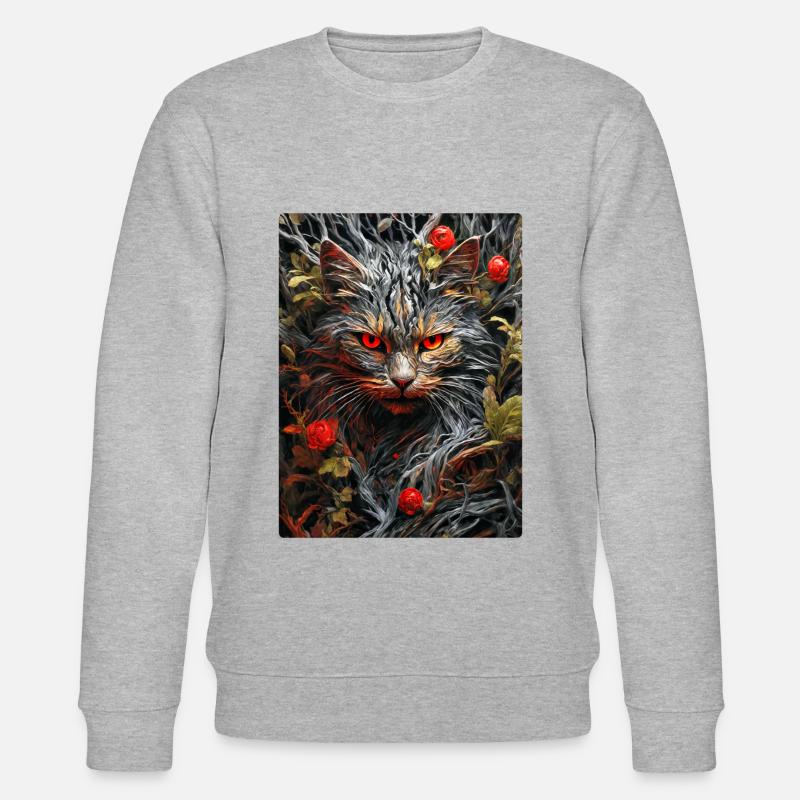 Plantes effrayantes Chat 1.1 - Sweat bio CHANGER Stanley/Stella Unisexe - gris chiné