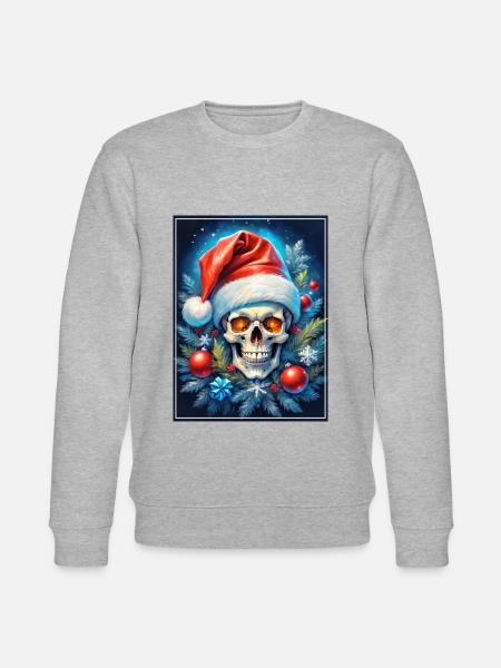 Crâne de Noël 1.12 - Sweat bio CHANGER Stanley/Stella Unisexe - gris chiné