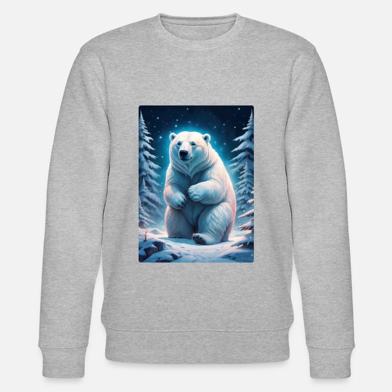 Winterlandschaft Bären 1.5 - Stanley/Stella Unisex Bio-Sweatshirt CHANGER  - Grau meliert