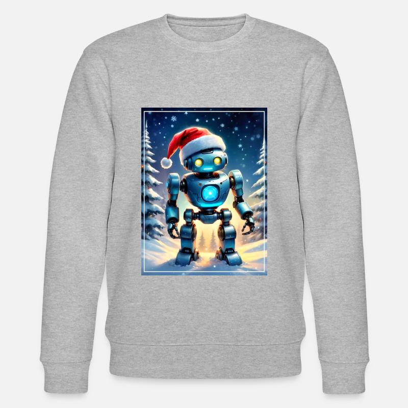 Winterlandschaft Robot 1.10 - Stanley/Stella Unisex Bio-Sweatshirt CHANGER  - Grau meliert