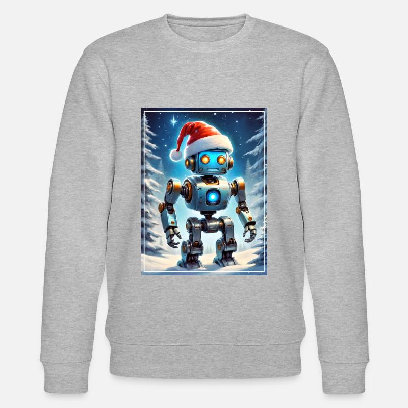 Winterlandschaft Robot 1.8 - Stanley/Stella Unisex Bio-Sweatshirt CHANGER  - Grau meliert