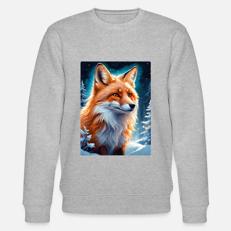 Winterlandschaft Fuchs 1.6 - Stanley/Stella Unisex Bio-Sweatshirt CHANGER  - Grau meliert