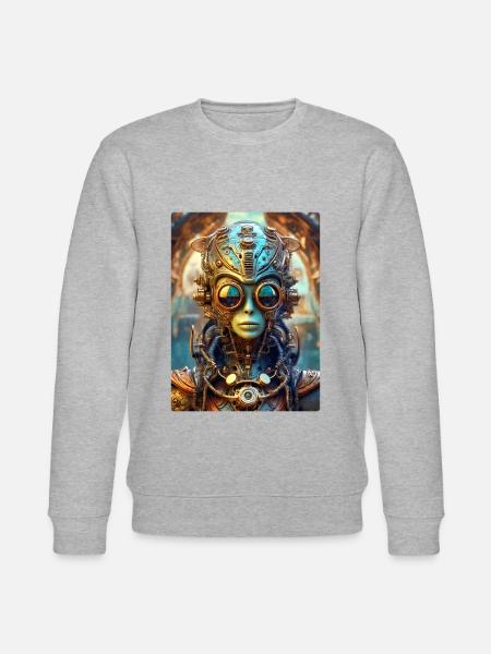 Steampunk Alien 1.14 - Stanley/Stella CHANGER Unisex Organic Sweatshirt - heather grey
