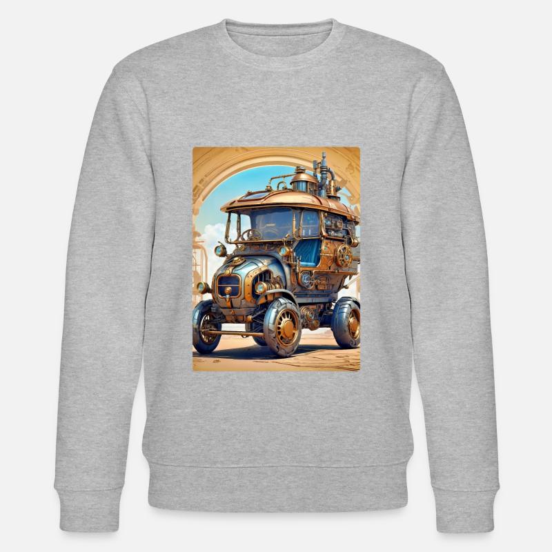 Automobile Steampunk 1.3 - Sweat bio CHANGER Stanley/Stella Unisexe - gris chiné