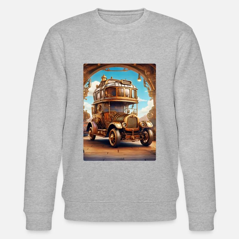 Steampunk Automobile 1.5 - Stanley/Stella Unisex Bio-Sweatshirt CHANGER  - Grau meliert