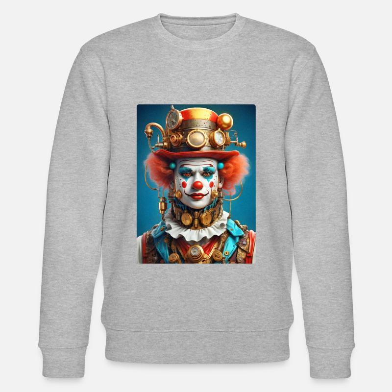 Steampunk Clown 1.4 - Stanley/Stella Unisex Bio-Sweatshirt CHANGER  - Grau meliert
