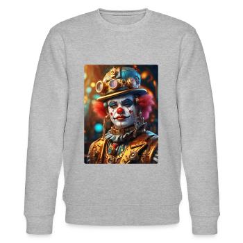 Clown Steampunk 1.19 - Sweat bio CHANGER Stanley/Stella Unisexe - gris chiné - Devant - Nik (191cm) & Marisol (170cm)