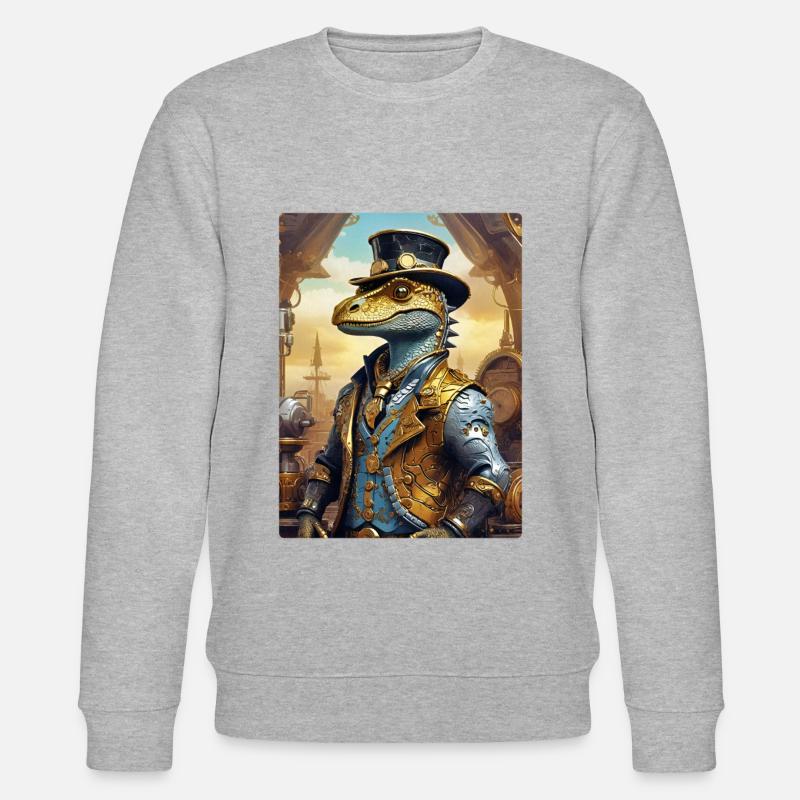 Steampunk Dino 1.22 - Stanley/Stella Unisex Bio-Sweatshirt CHANGER  - Grau meliert