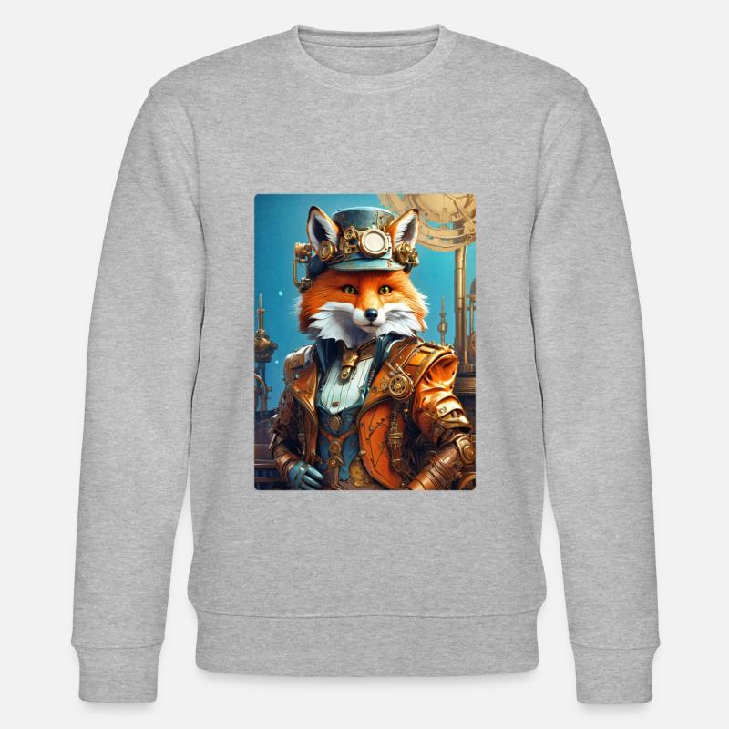 Steampunk Pompier Fox 1.5 - Sweat bio CHANGER Stanley/Stella Unisexe - gris chiné
