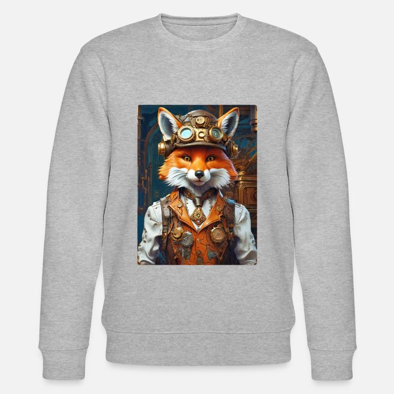 Steampunk pompier renard 1.6 - Sweat bio CHANGER Stanley/Stella Unisexe - gris chiné