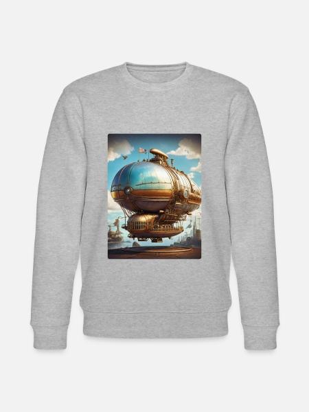 Dirigeable Steampunk 1.4 - Sweat bio CHANGER Stanley/Stella Unisexe - gris chiné