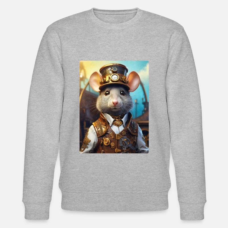 Rat steampunk 1.1 - Sweat bio CHANGER Stanley/Stella Unisexe - gris chiné