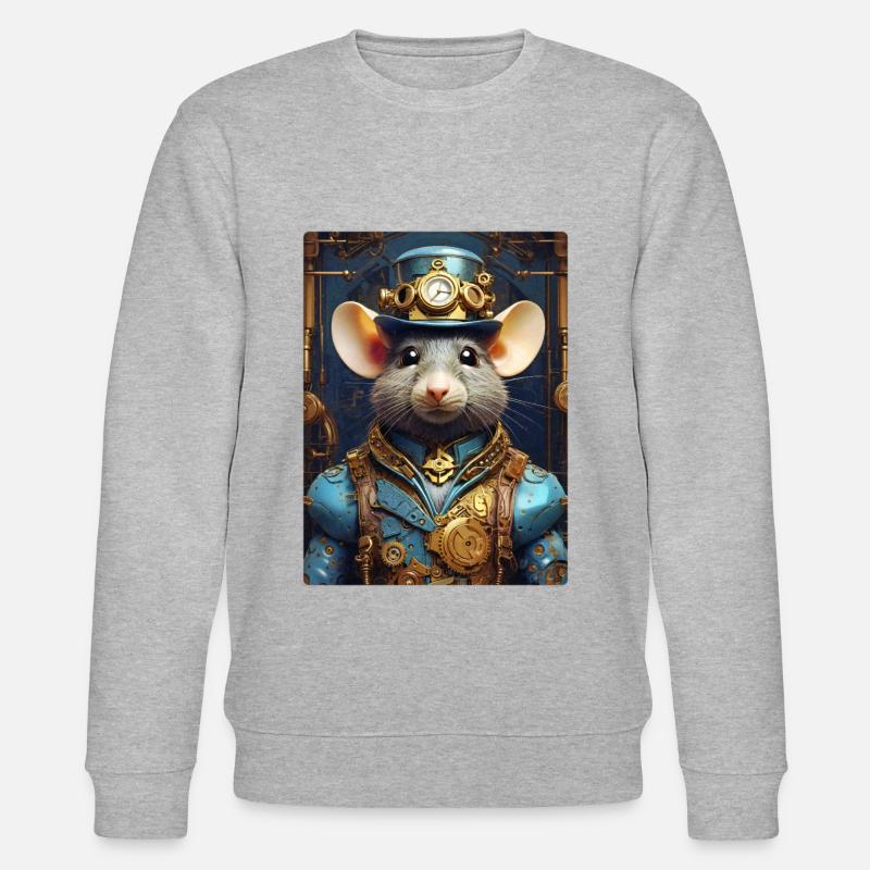 Rat Steampunk 1.16 - Sweat bio CHANGER Stanley/Stella Unisexe - gris chiné