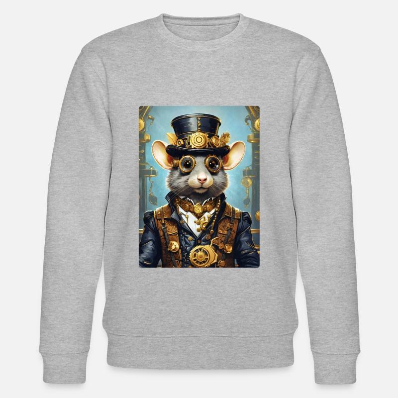 Rat Steampunk 1.6 - Sweat bio CHANGER Stanley/Stella Unisexe - gris chiné