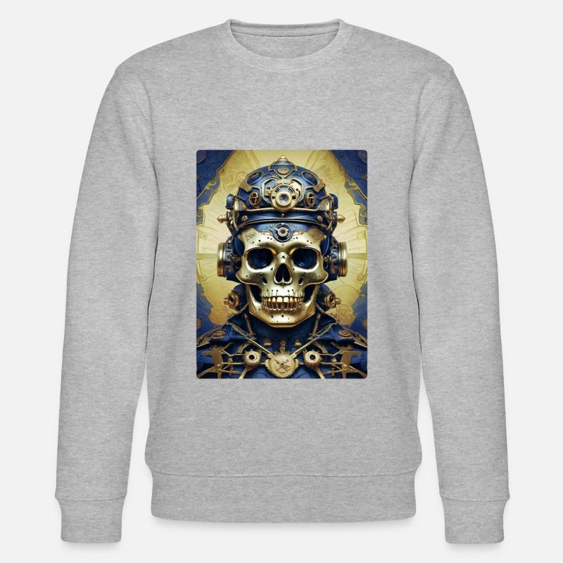 Steampunk Skull 1.3 - Stanley/Stella Unisex Bio-Sweatshirt CHANGER  - Grau meliert