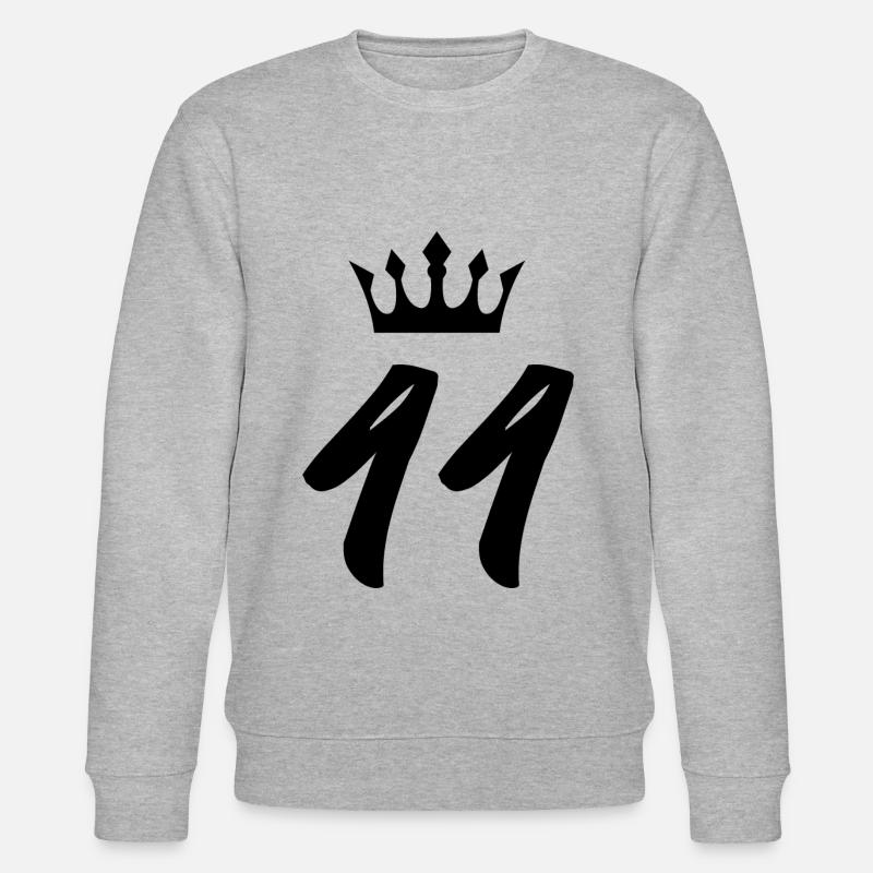 44 Zahl Krone - Stanley/Stella Unisex Bio-Sweatshirt CHANGER  - Grau meliert